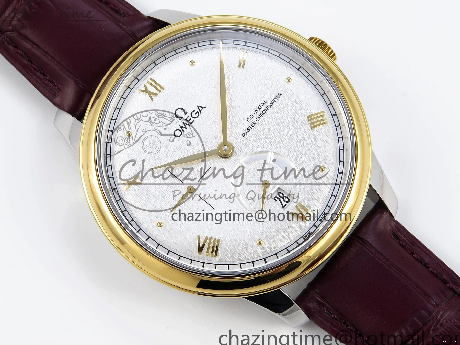0118 De Ville Power Reserve YG MKF 1:1 Best Edition White Dial on Brown Leather Strap A WrinkleFree 7755
